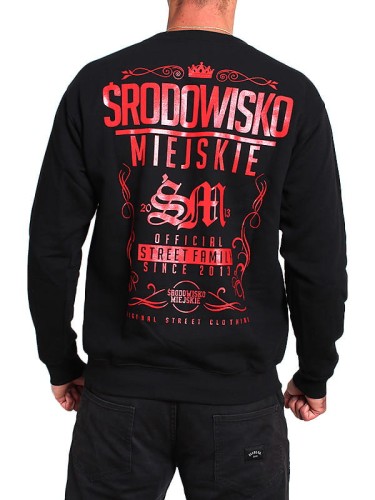 Środowisko Miejskie Crewneck Theme Black/ Red