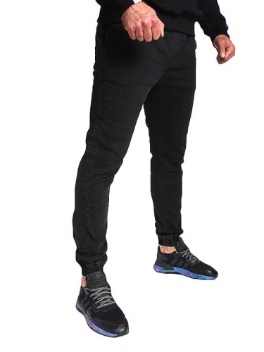 Elade Jogger Icon Mini Logo Black Denim