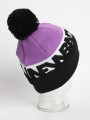 New Bad Line Winter Hat Contur Pompon Violet
