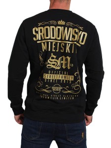 Środowisko Miejskie Crewneck Theme Black  Gold