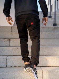 Jigga Wear Jogger Deep Czarne/Czerwone
