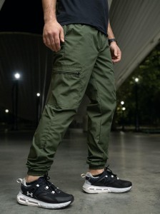 Jigga Wear Jogger Bojówki Cargo Olive Ripstop