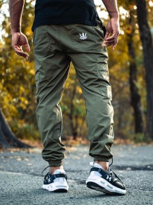 Jigga Wear Jogger Bojówki Cargo Black Khaki Ripstop  