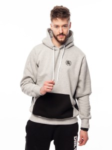 Diil Gang Hoodie Double Color Grey