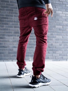Jigga Wear Jogger Crown Stitch Burgund/ White