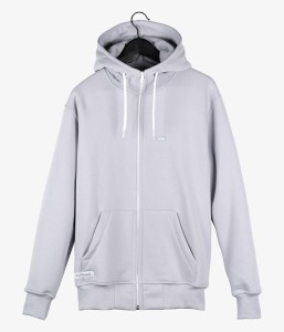 Elade Zip Hoodie Patch Light Grey