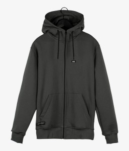 Elade Zip Hoodie Patch Dark Grey
