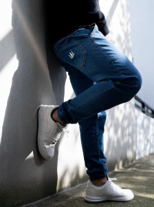 Jigga Wear Jogger Crown New Jeans Medium BLUE