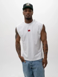 JIGGA WEAR Tank Top Badge Sleeveless White