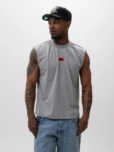 JIGGA WEAR Tank Top Badge Sleeveless Grey