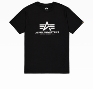 T-Shirt Alpha Industries Carbon Black/ Silver