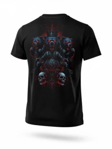 Środowisko Miejskie T-shirt "Bear Roses" Black 