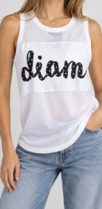 Diamante Wear Tank Top Mesh 'Diam' White