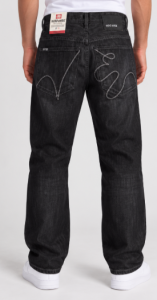 SPODNIE ECCO JEANS LOGO BLACK