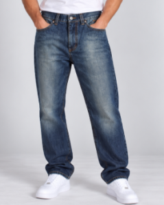 Spodnie MC Wear Jeans Logo Niebieskie 