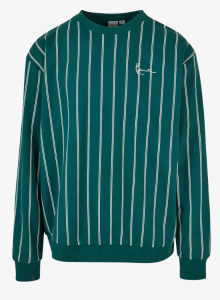 Bluza Crewneck Karl Kani Signature Pinstripe Green